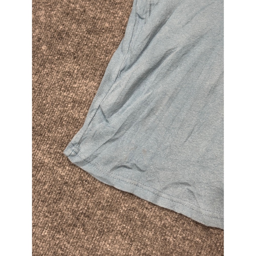 Vintage Nike Baby Tee Light Blue Ribbed Embroidered Script Logo Shirt Womens M - Picture 7 of 11